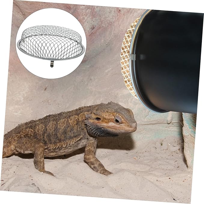 Angoily 3pcs Reptile Heat Light Cover Mesh Shade for Reptile Box Protects Pets from High-Temperature Easy to Install and Remove Essential Safety Accessory for Lizards and Turtles