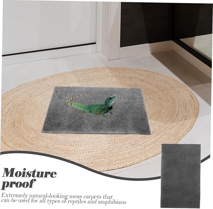 2Pcs Wear-Resistant Reptile Mat Absorbent Breathable Carpet for Turtles Frogs Lizards Tortoise Bedding Easy-Cut Washable Terrarium Substrate