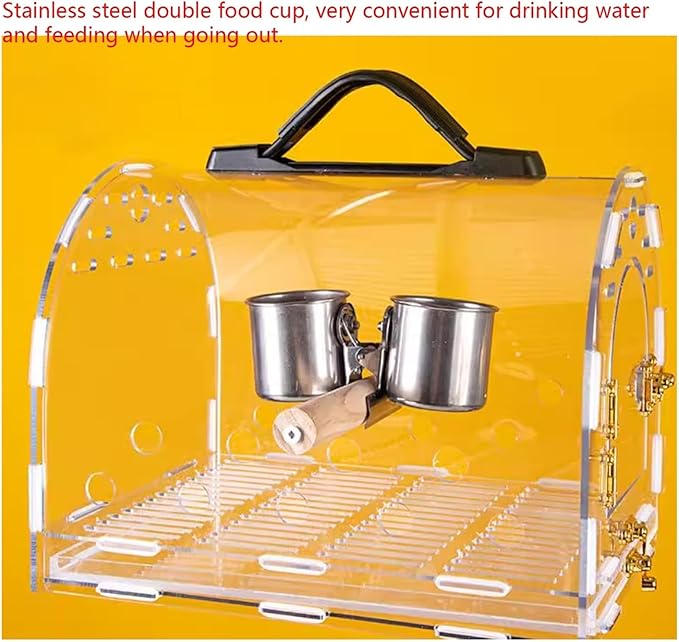 Bird Cages Bird Cage Transparent Parrot Take-Out Portable Bag Out Acrylic Special (Medium)