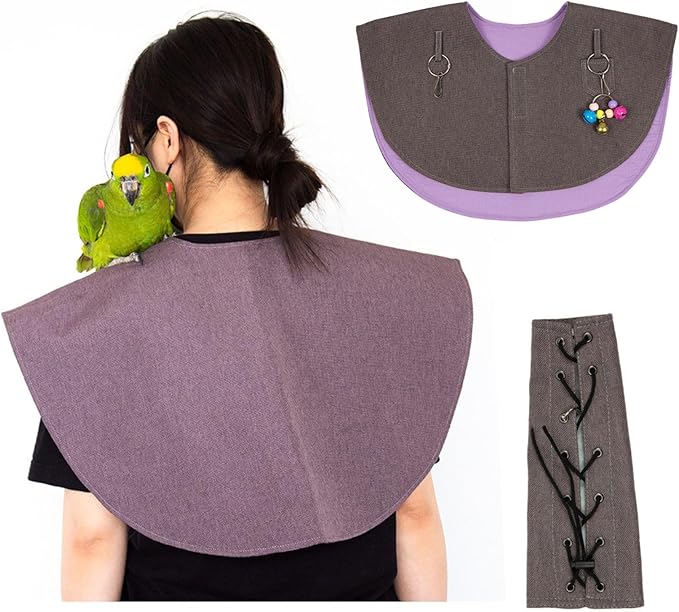 Pet Bird Shoulder Poop Protector and Protective Anti-Scratch Arm Guard Set, Anti-Bite Shoulder Pad Diaper Shawl for Parrot Macaw African Budgies Parakeet Agapornis Fischeri Cockatiel Lovebird