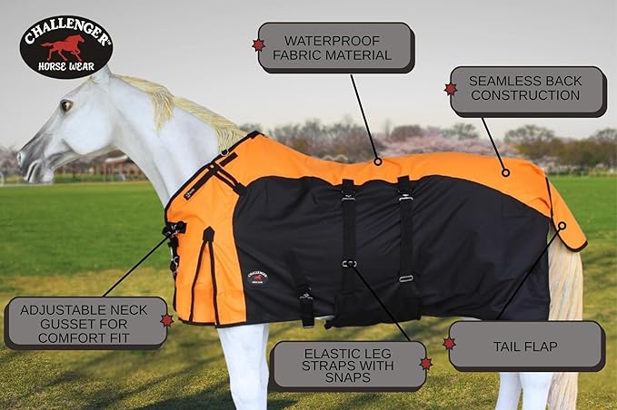 80" 1200D Turnout Waterproof Rain Horse Sheet Light Winter Blanket 382B
