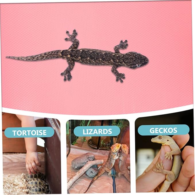 Toyvian Reptile Carpet Mat for Bearded Dragon Gecko Lizard and Snake Sturdy Tank Substrate Non-Slip Design for Reptile Terrariums and Habitats
