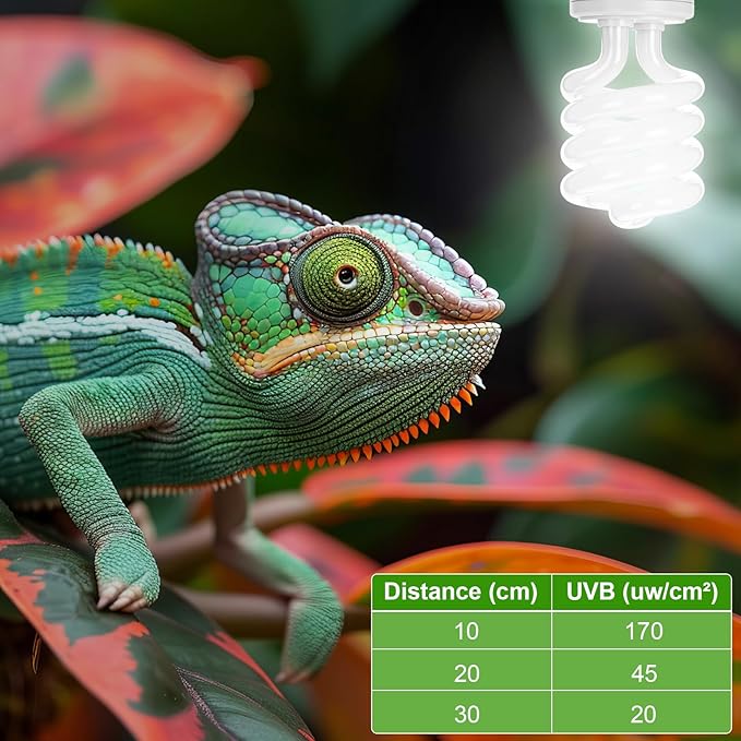 Reginary 4 Pcs UVB Reptile Light 5.0 26W Tropical and Sub-Tropical UVA UVB Bulb Compact Fluorescent Lamp Tropical Terrarium Lamp for Chameleons, Lizards, Tortoises, Snakes, Iguanas & Turtles