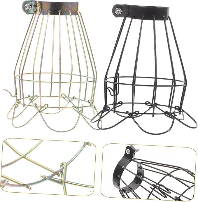 UKCOCO Reptile Scald Mesh Cover Ceramic Heating Lamp Shade for Reptile Box Protective Cover for Continuous Use Sturdy Iron Art Design
