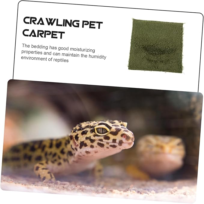 BESTonZON Reptile Carpet Terrarium Liner Mat for Lizards and Tortoises Reusable Substrate Bedding Moisture Retaining PET Supply Suitable for Amphibians and Reptiles