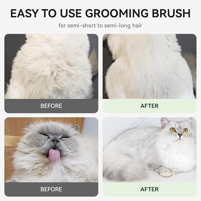 aumuca Cat Brush for Shedding, Cat Brushes for Indoor Cats, Horses Grooming Deshedding Brush for Dog Kitten Horse Massage Removes Loose Fur, Forest Green - Image 7