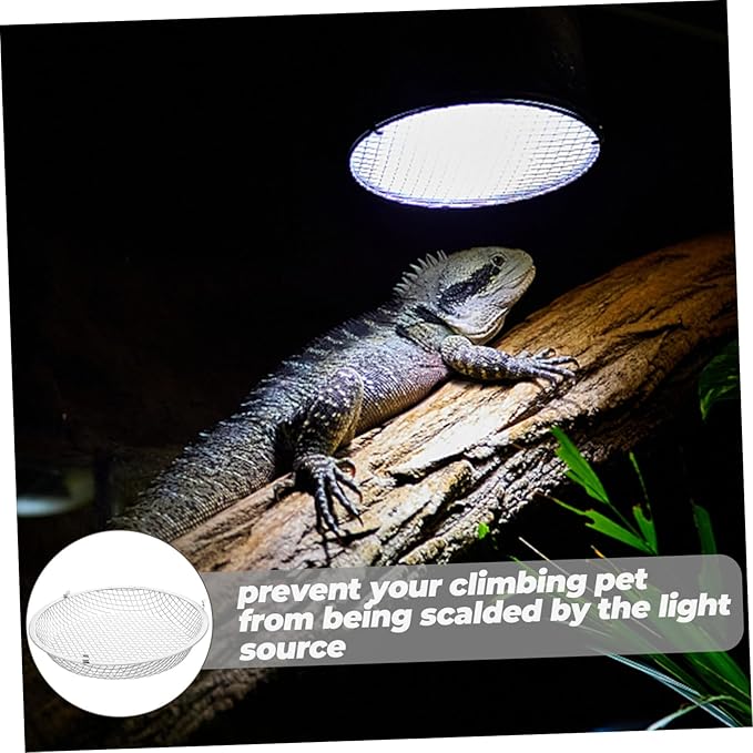 Reptile Heat Lamp Cover Mesh Shade Protector for Reptile Box Construction for Efficient Heat Dissipation Lizards Snakes and Turtles