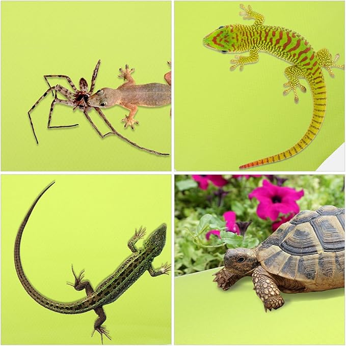 Yardwe Reptile Carpet Mat for Terrarium Non-Slip Bedding for Bearded Dragon Leopard Gecko Snake Turtle Soft Easy to Clean Substrate
