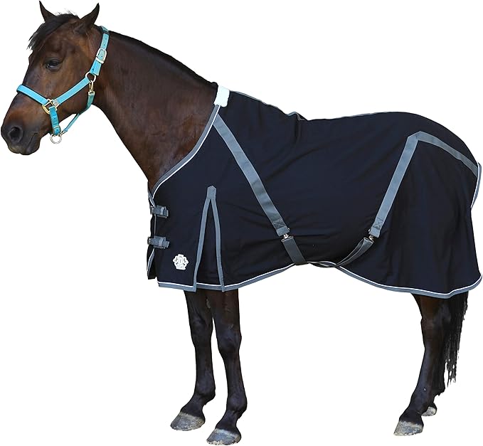T TEKE Deluxe Horse Canvas Sheet for Snug and Clean in Stable, or as a Blanket Liner. (Size Range 51"-87" Including mini Horse)