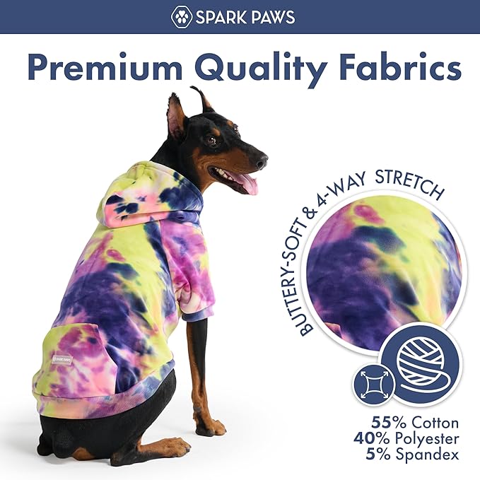 Spark Paws Dog Hoodie – Premium Dog Sweater for Small, Medium, and Large Dogs | Warm Outfits for French Bulldogs, Pitbull, Puppy, Winter Jacket Alternative - Berry Lemonade - XL