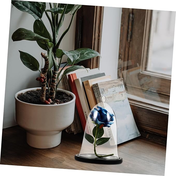 Garneck Realistic Plant Cover Glass Cover Plant Terrarium Jar Add Freshness to Your Home Shop