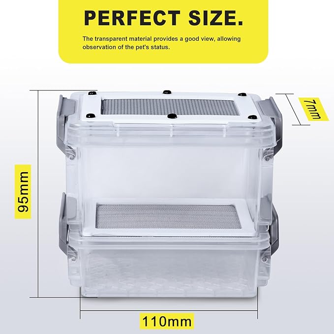 Mealworms Breeding Kit,to Breed Live Mealworms,Mealworm Feeder with Tweezers and Wheat Bran Bedding