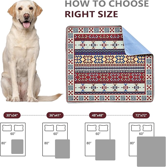 Qeils Washable Pee Pads, Reusable Puppy Pads Super Absorbent Leakproof Dog Training Pads, Non-Slip Wee Wee Pads for Crate, Floor, Potty Pads Feeding Mat Dog Pee 2 Pack 36"x41"