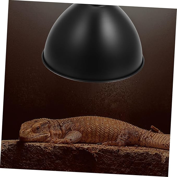 Cabilock 1pc Scald Reptile Heat Lamp Reflector Shade Cover for Terrariums Easy Installation Safe Design for Bearded Dragons Lizards and Snakes
