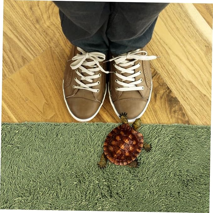 GANAZONO Household Reptile Carpet Liner Mat Soft and Breathable Fake Grass Bedding for Reptile Terrarium Moisture-Absorbing Habitat Cushion for Tortoises Lizards and Amphibians