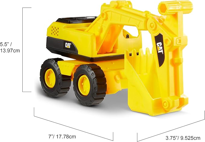 Cat Construction 7" Dump Truck, Loader & Excavator toys Combo Pack - Image 6