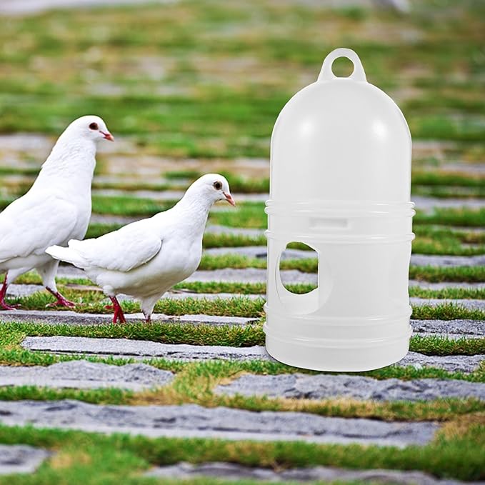 Zerodeko Pigeon Water Dispenser 2-Pack Bird Waterer for Cage Use Automatic Plastic Drinking Feeder for Pigeons Parakeets Doves Easy to Clean and Odorless