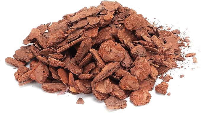 LIZEALUCKY Reptile Cork Bark Substrate Bedding, Box Bedding Pine Bark Granule Bedding, Reptile Breeding Bedding Habitat Decor for Tortoises Lizards (Small granules 250g)