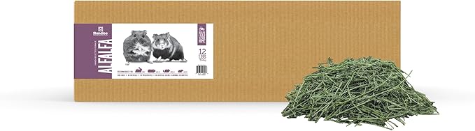 Standlee Western Alfalfa Hay Small Animal Food for Rabbits, Guinea Pigs, and Chinchillas, 12 lb. Box