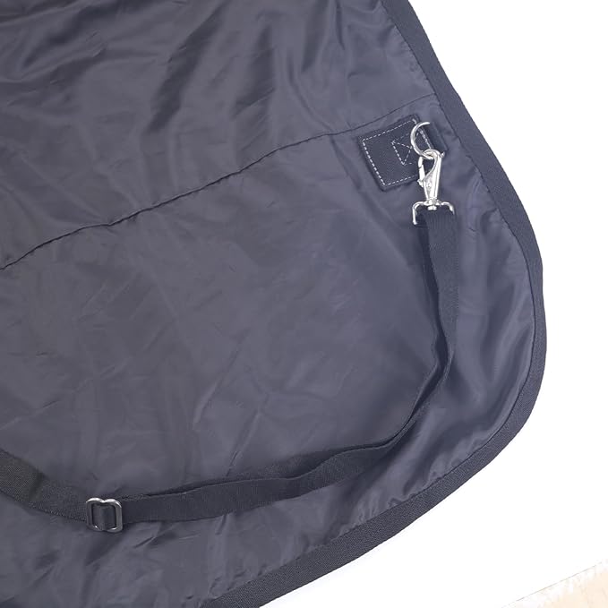 1200D Ripstop Waterproof Breathable Horse Blanket (0g No Fill), Lightweight Turnout Rain Sheet, Keeps Dry in Mud & Wet Weather BlackGrey 69"