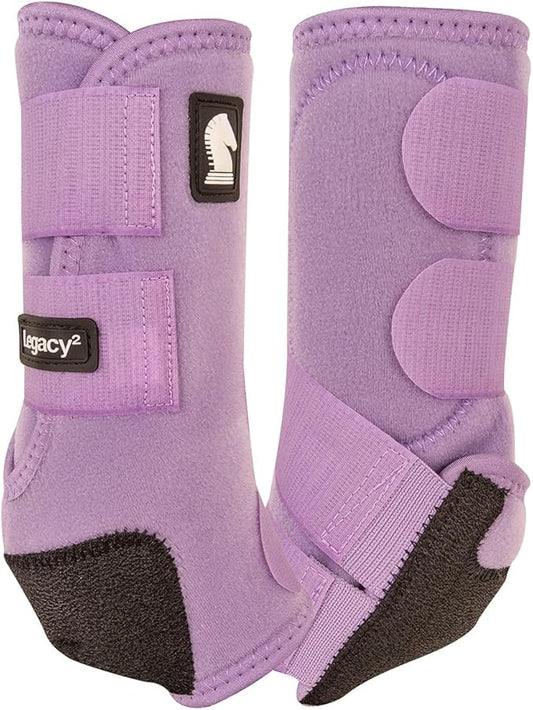 Classic Equine Legacy2 Support Boots, Front (Lavender, Large)