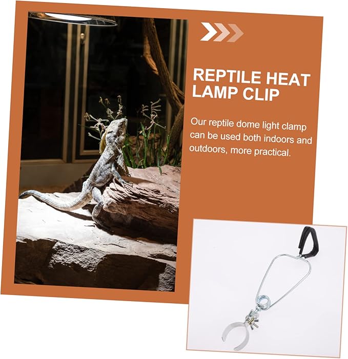 TOYANDONA 1Pc Reptile Lamp Clamp Durable Aluminum Alloy Fixture for Reptile Lampshade Easy Installation for Indoor Outdoor Use Accessory for Crawler Lighting