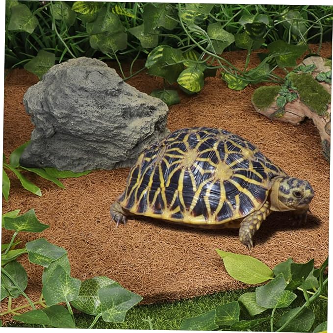 Toyvian Reptile Carpet Natural Coconut Fiber Mat Bedding Liner for Tortoises Snakes and Lizards Easy to Clean Terrarium Accessory