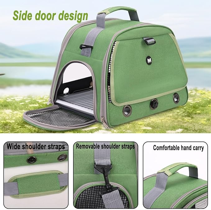 Portable Transparent Bird Backpack - Travel Cage for Small Birds with Crossbody Handle, Tray and Feeding Bowl, Roller Shutter Design(Grey)