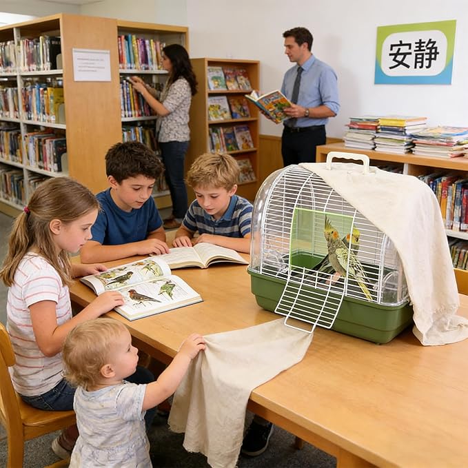 Small Bird Cage - Bird Travel Carrier with Handle - Small Parakeet Cage - for Indoor Outdoor Balcony Living Room Park Parakeet Conure Canary Lovebird