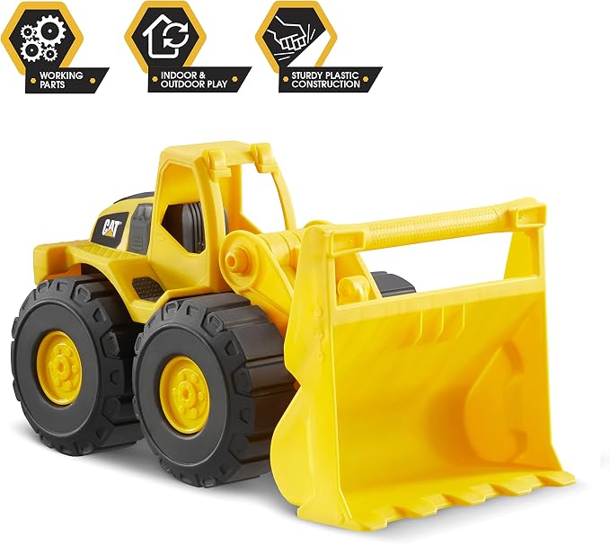 CAT Construction Toys, 2 Pack 10" Construction Fleet Toy Trucks with Articulated Parts, Fun and Durable for Indoor/Outdoor Use, Ages 2+ - Image 3