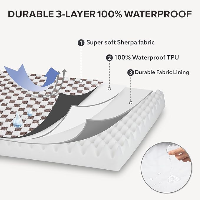 JOEJOY Dog Bed for Large Dogs, Large Orthopedic Dog Bed with Removable Washable Cover, Cute Modern Plush & Memory Egg Crate Foam Dog Bed, 36 x 27 inch, Cofffee