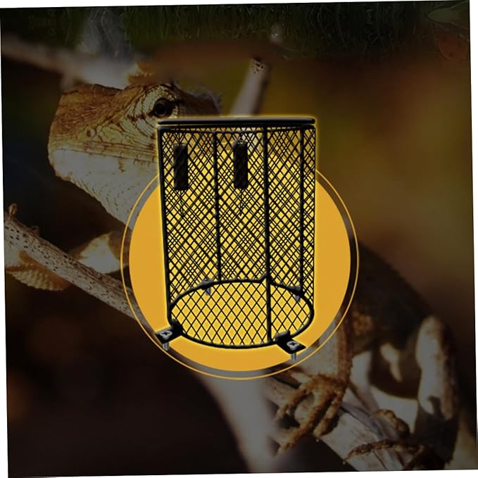 COLLBATH Pet Reptile Heating Lamp Shade Lampshade for Reptiles Protects from Heat Suitable for Day and Night Light Easy Installation
