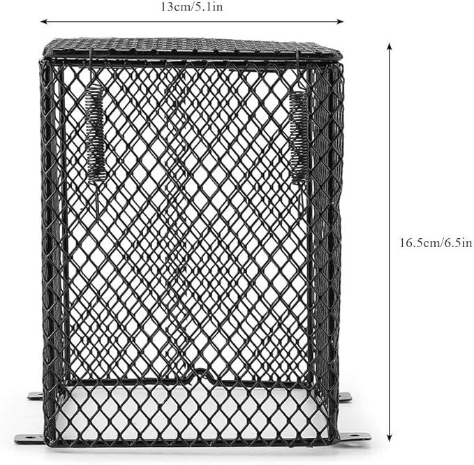 Reptile , Reptile Heating Lamp Lampshade Anti Scald Lamp Mesh Cover for Pet Reptile Amphibian Snake Lizard Turtle(Cud)