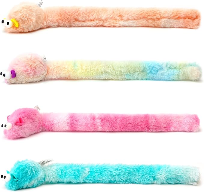 CHIWAVA 4PCS 15" Long Soft Plush Cat Toys Mice with Bell Rustle Sound Mouse - Image 2
