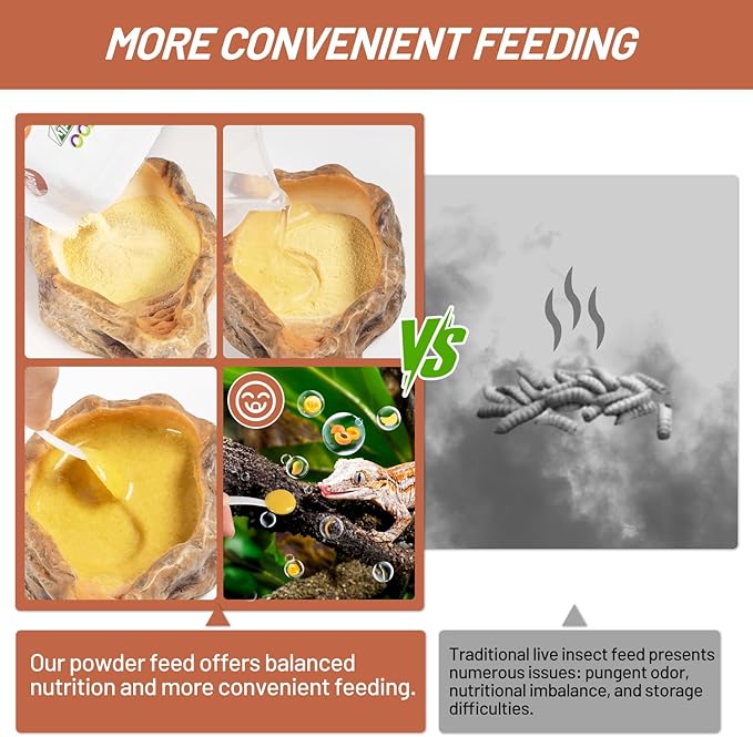 Crested Gecko Food, Fruit Mix Apricot Complete Diet Gecko Food 2oz