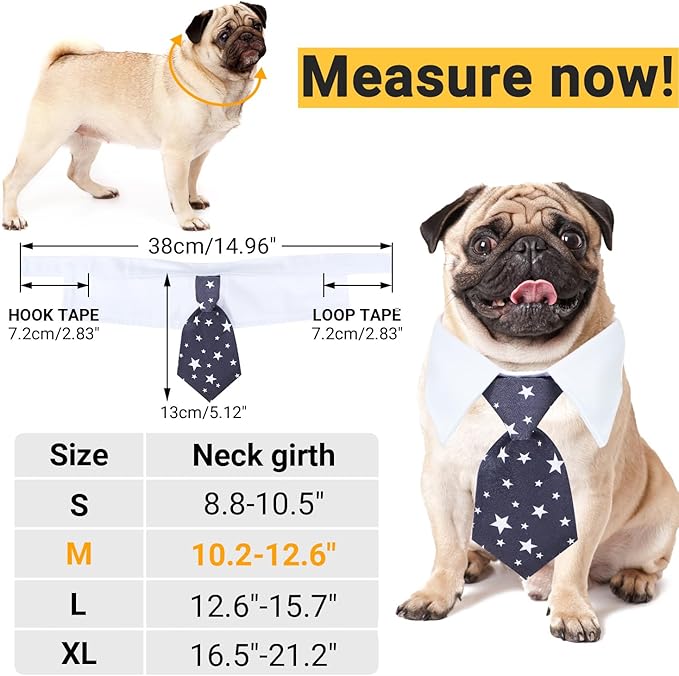 Segarty Dog Necktie, 6 PCS Pets Dog Cat Classic Neck Tie Dog Tuxedo Bow Tie Collar with Black Red Pink Striped Tie, Dog Costumes Bowties for Small Medium Male Boy Dogs Wedding Valentines Suit Groom