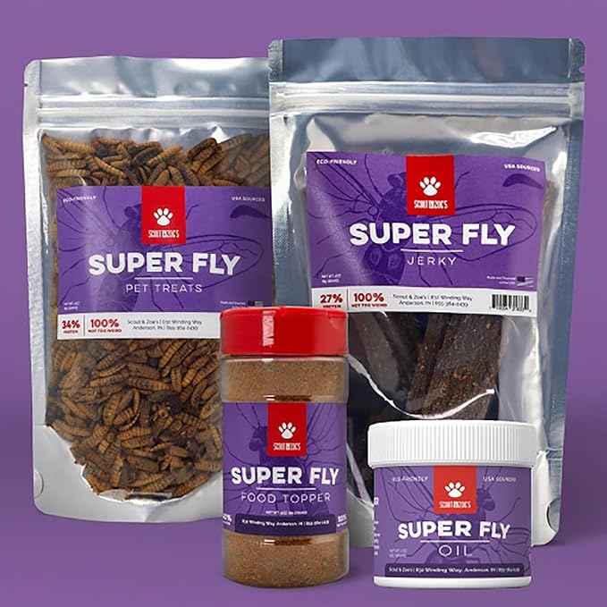 Scout & Zoe's Super Fly Black Soldier Fly Larvae Oil for Reptiles and Amphibians 1 oz jar