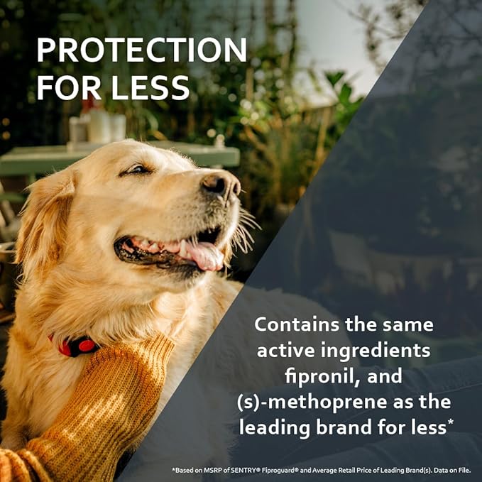 Sentry Fiproguard Plus for Dogs, Flea and Tick Prevention for Dogs (23-44 Pounds), Includes 6 Month Supply of Topical Flea Treatments
