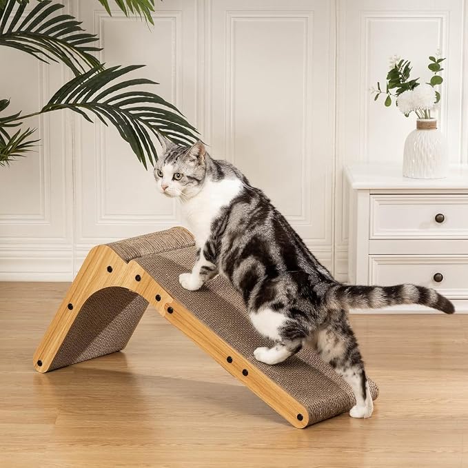 Poils bebe L Shape Cat Scratcher, 26.8 Inch Cat Scratchers for Indoor Cats - Image 5