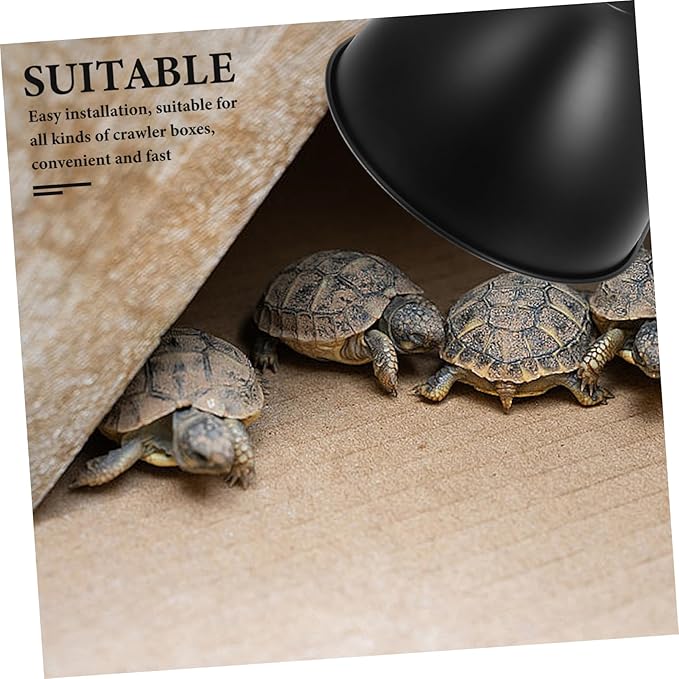 Reptile Heat Lamp Shade Reflector Cover for Reptile Box Iron Heating Lamp Accessory Suitable for Lizards Turtles and Snakes
