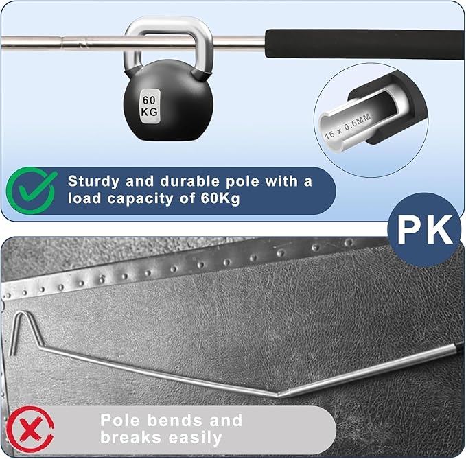 Snake Hook Heavy Duty, Snake Hook Retractable 35"-65" Catcher Hook for Rattlesnakes Ball Python Rattle Cobra Removal Non-Slip Foam Handle and Thickened Stainless Steel