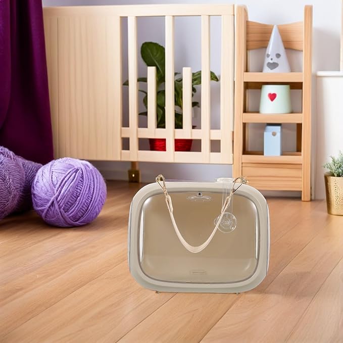 NUOBESTY Portable Bird Carrier Cage with Handle, Lightweight Breathable Parrot Travel Cage for Small Birds, Outdoor Use Parakeet Carrier Bag for Cockatiels and Small Parrots