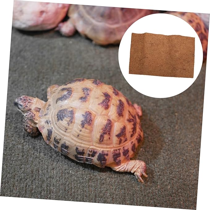 Happyyami Natural Coconut Fiber Reptile Bedding Liner Terrarium Mat for Turtles Lizards and Snakes Breathable Coconut Substrate for Reptile Habitat Care