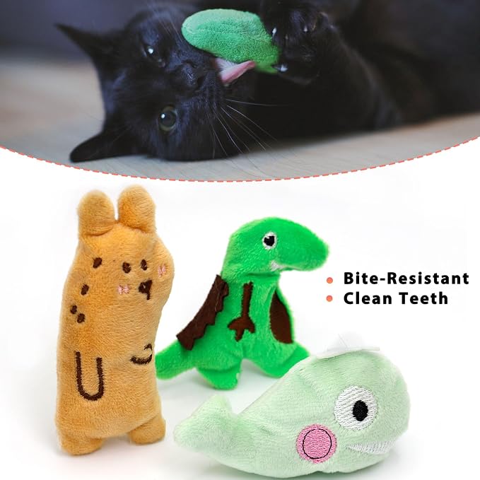 Cat Toys, Interactive Cats Toy for Indoor Cats, Soft and Durable Crinkle Sound Catnip Toys, Catnip Filled Mouse Cat Teething Chew Toy (Pack of 6) - Image 3