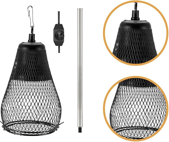 Heat Lamp Cap Anti Scald Lampshade US Plug Professional for Chicks Chameleon