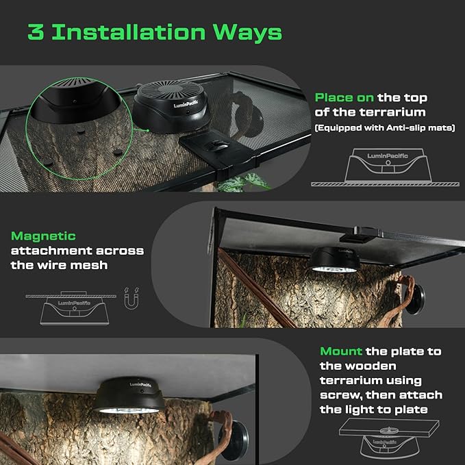 UVB Reptiles Light with Remote, UVA UVB FR Lamp for Rainforest & Desert Reptiles, Ferguson Zones 1-4, Timer Switch, 10 Dimmable, for Bearded Dragon, Turtle, Frog, Snake, Plant (2 Pack)