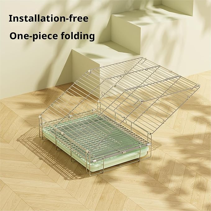 Bird Cage Parrot Cage Bird Carrier Parrot Stainless Steel Folding Hand-held for Conures Lovebird Flight Birdcage(Green)