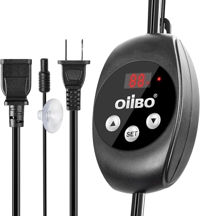 Oiibo Reptile Dimming Thermostat, PID Thermostats Digital Thermostats for Reptile Heat lamp, Breeding Incubation, Seed Germination (68-122°F/20-50℃)