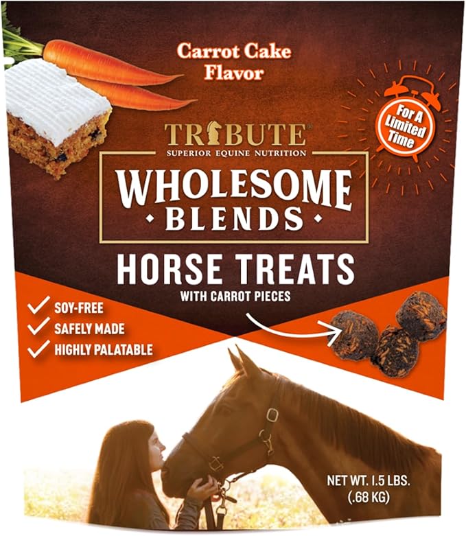 Wholesome Blends Soy-Free Carrot Cake Flavored Horse Treats, 1.5 lb Bag