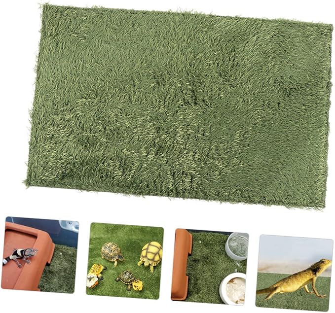 KESYOO Fake Lawn Mat for Reptiles Washable Pet Carpet Suitable for Snakes Turtles Lizards Moisture Retaining Unique Design for Terrariums
